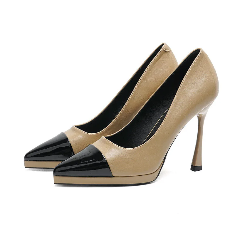 

New Pointed Toe Platform 10.5 cm High Heels Pumps Sexy Slippers Women Sandals Footwear Boots Business Suit Dress Shoes GH087