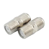 10pcs f female to female rf adapter coupler straight copper for cable tv