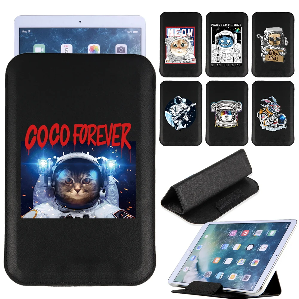

Tablet Bag Case Universal Magnet Pack 7 8 10 inch Sleeve Magnetic Stand Cover Pouch Leather Cute Astronaut Series Tablets Holder