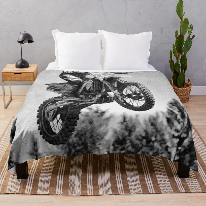 

Got Some Air! - Motocross Racer Throw Blanket sofas fur blankets luxury brand blanket fashion sofa blankets