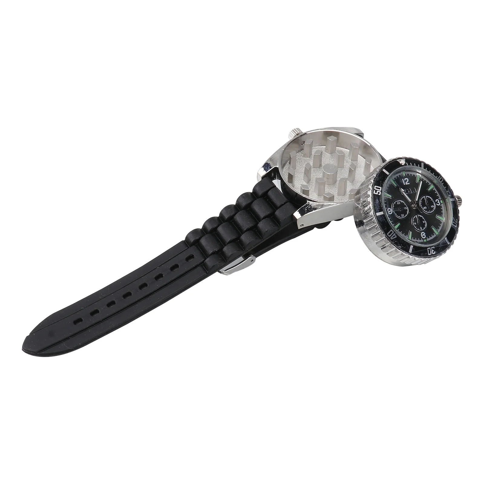 

1PC Watch Zinc Alloy Smoke Grinder Portable Electronic Watch Herb Pipe Grass Grinder