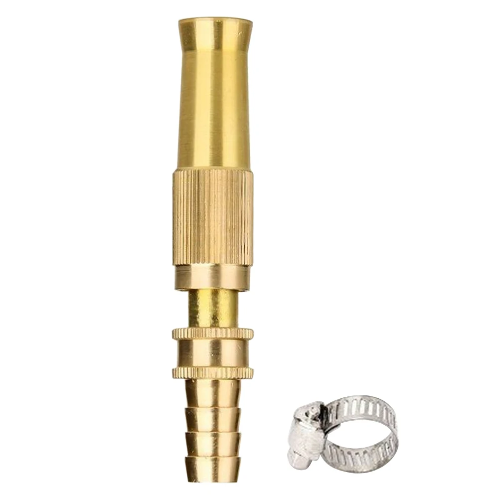 

For Garden Outdoor Adjustable Modes Grass Irrigation Spray Nozzle 360 Degree Rotate Hose Hoops Connector Ergonomic Design Copper