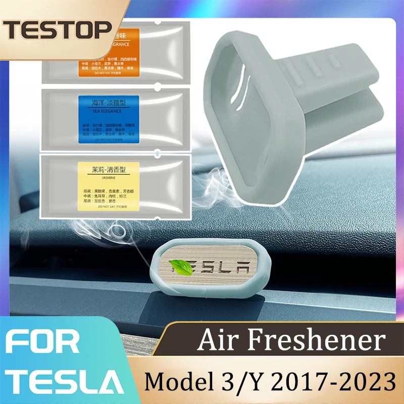 

Tesla Air Freshener For Tesla Model 3 Y 2017-2023 Accessories Dashboard Perfume Fragrance Ornament Aromatherapy Diffuser Smell