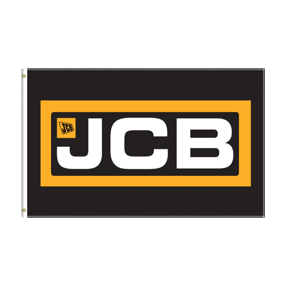 

3x5 Ft JCB Flag Polyester Printed Tractor Banner For Decor