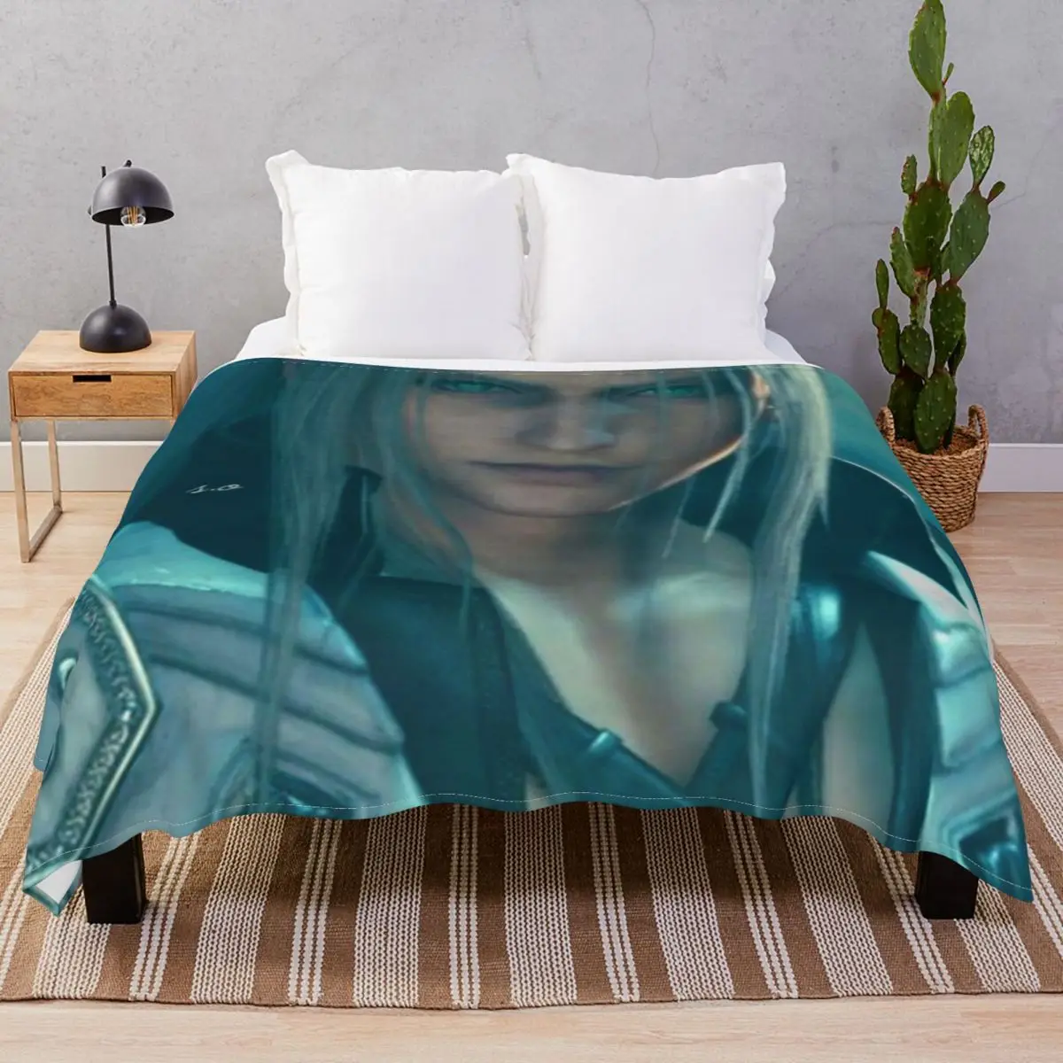 Sephiroth Blanket Flannel All Season Lightweight Thin Throw Blankets for Bed Sofa Travel Office