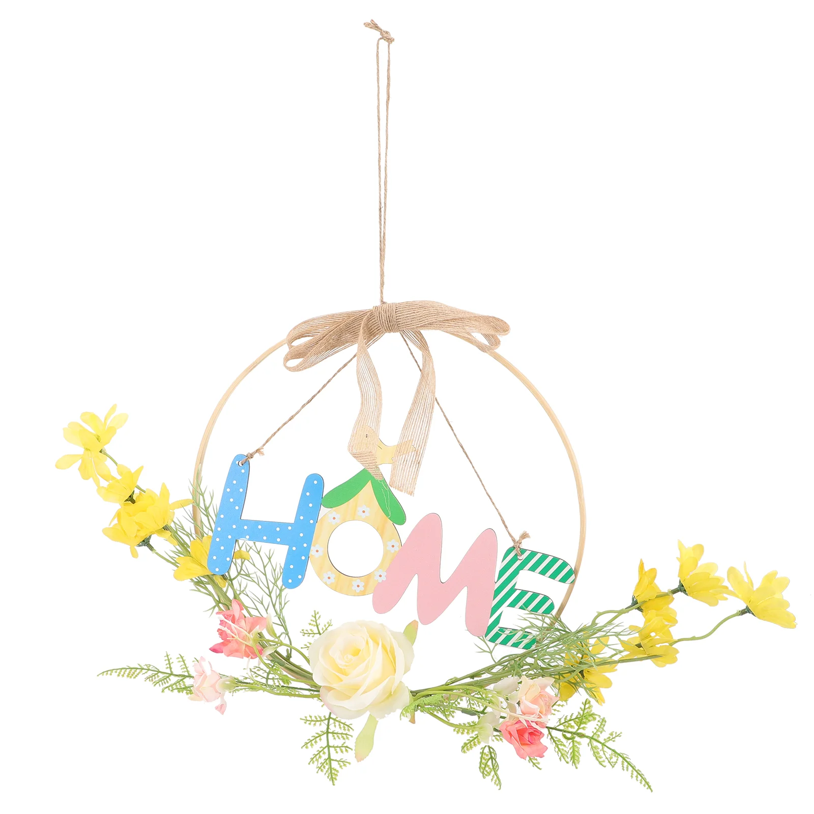 

Easter Wreath Artificial Wreath Flower Wreath Household Front Door Wreath Silk Flower Fake Flower Door Wreath