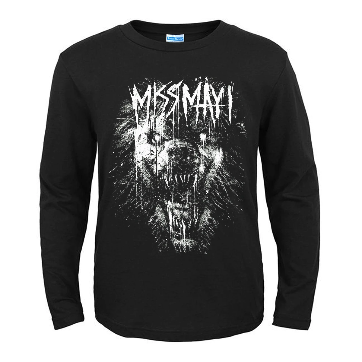 

4 Designs Miss May I Rock Band Bear Beast Men Women Full Long Sleeves Shirt Black Metal Tee Fitness Rocker