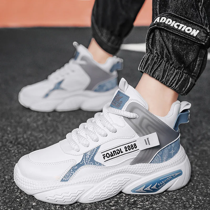 Модные дышащие и универсальные мужские повседневные туфли на плоской подошве