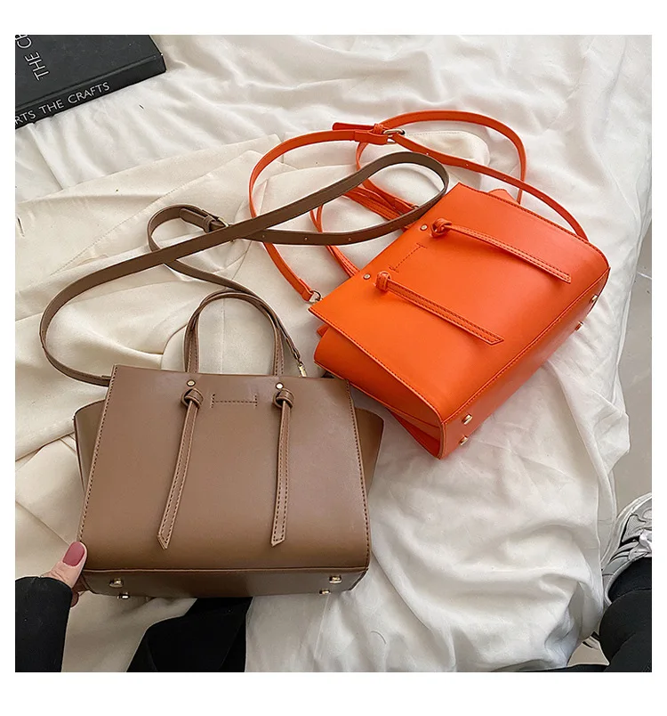 

Women's Crossbody Bag Solid Color Large Capacity Pu Leather Female Handbag Spring Autumn New Fashion Trend Ladies Shoulder Bag