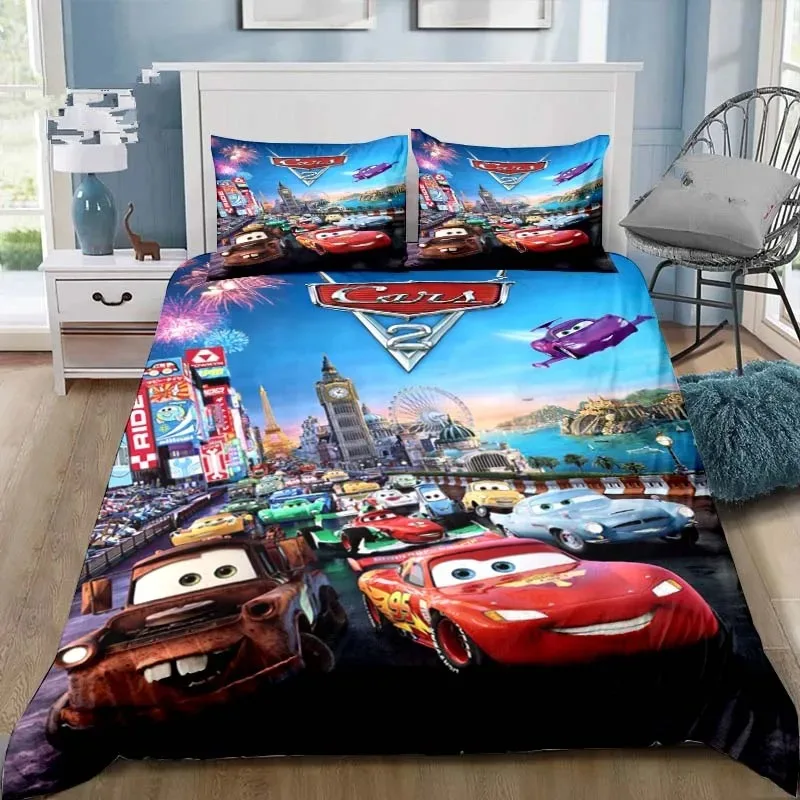 Комплект постельного белья Тачки Диснея для дома спальни пододеяльник с молнией