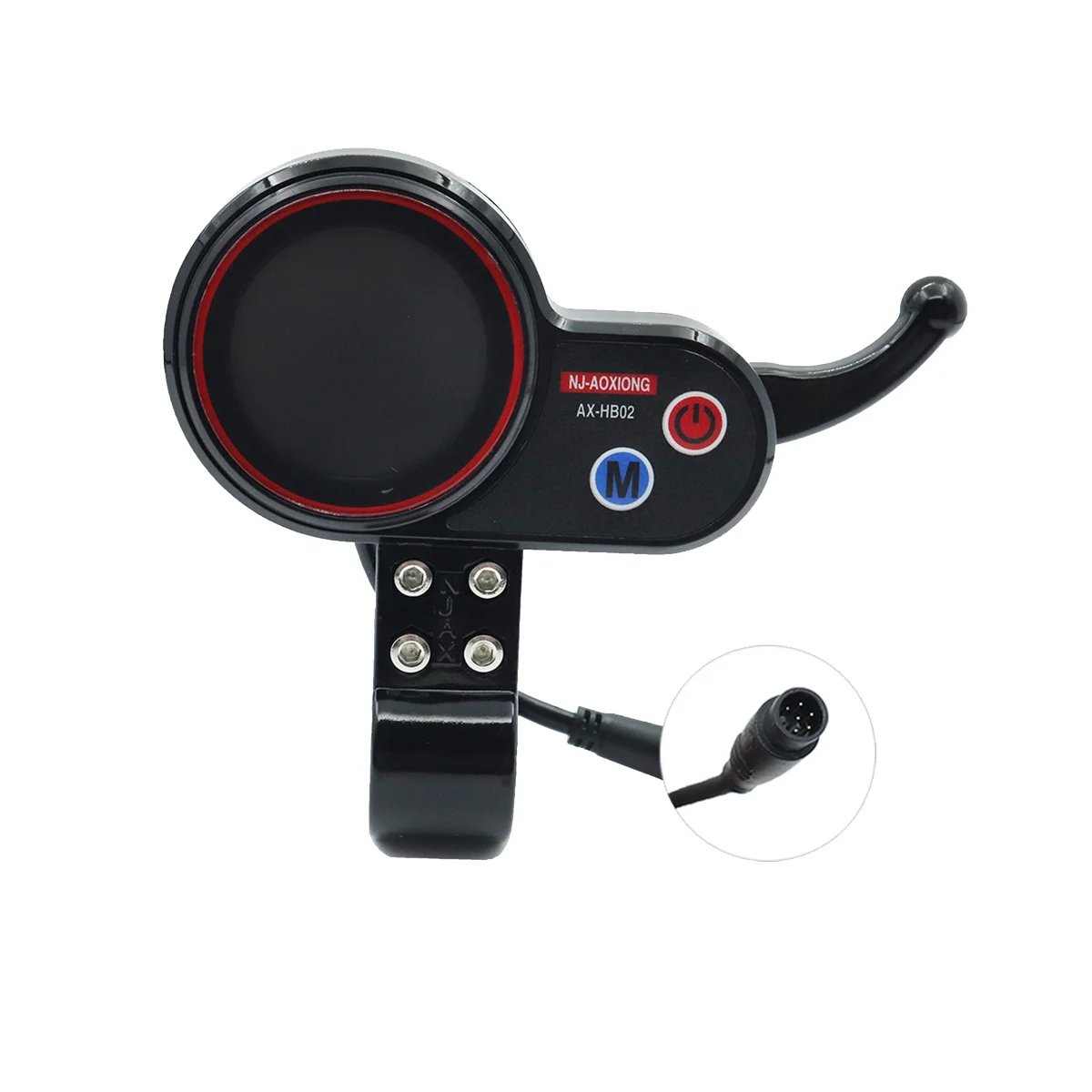 

NJ-AOXIONG AX-HB02 Electric Scooter Dashboard Meter 36V 48V Adjustable 6PIN for Electric Scooter