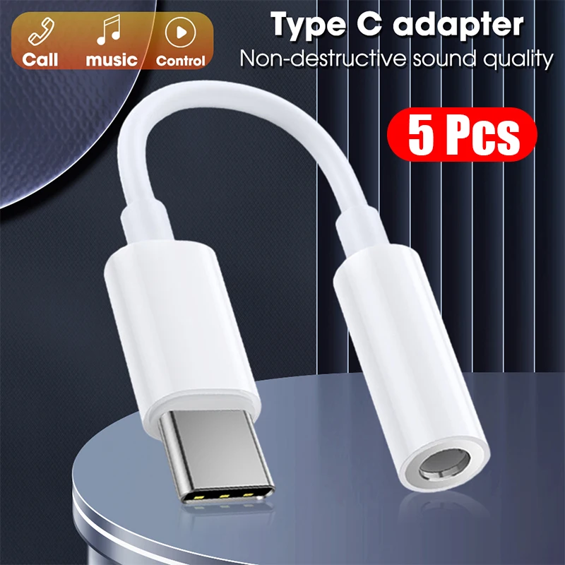 

Universal USB Type C To 3.5mm Audio Adapter 3 5 Jack Aux Cable Headphone For Huawei Mate40 Redmi K60 for Xiaomi 13 13pro 13ultra