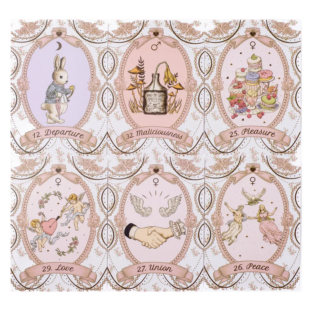 The Rosebelle карты памяти формата А а 65 карт английском искусственное Дека гадания