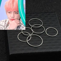 2022 korean retro kim taehyung v thin knuckle ring stainless steel mens and womens personality extremely fine knuckle tail