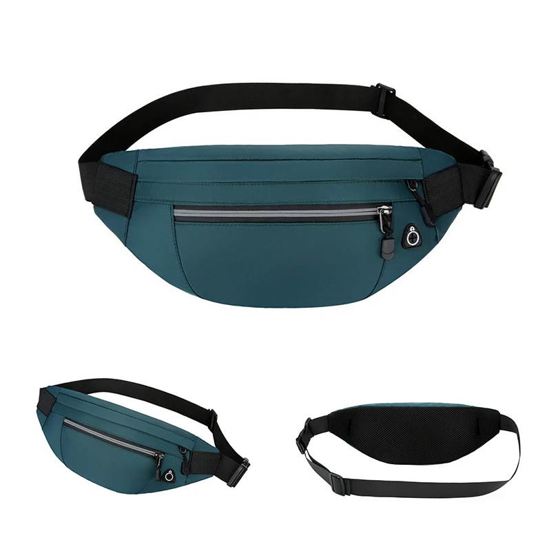 2023 Stock Fanny Pack Custom Logo Printed Men Women Nylon Passport Cover National Buckle Strap Waist Bag Sling Chest Bag