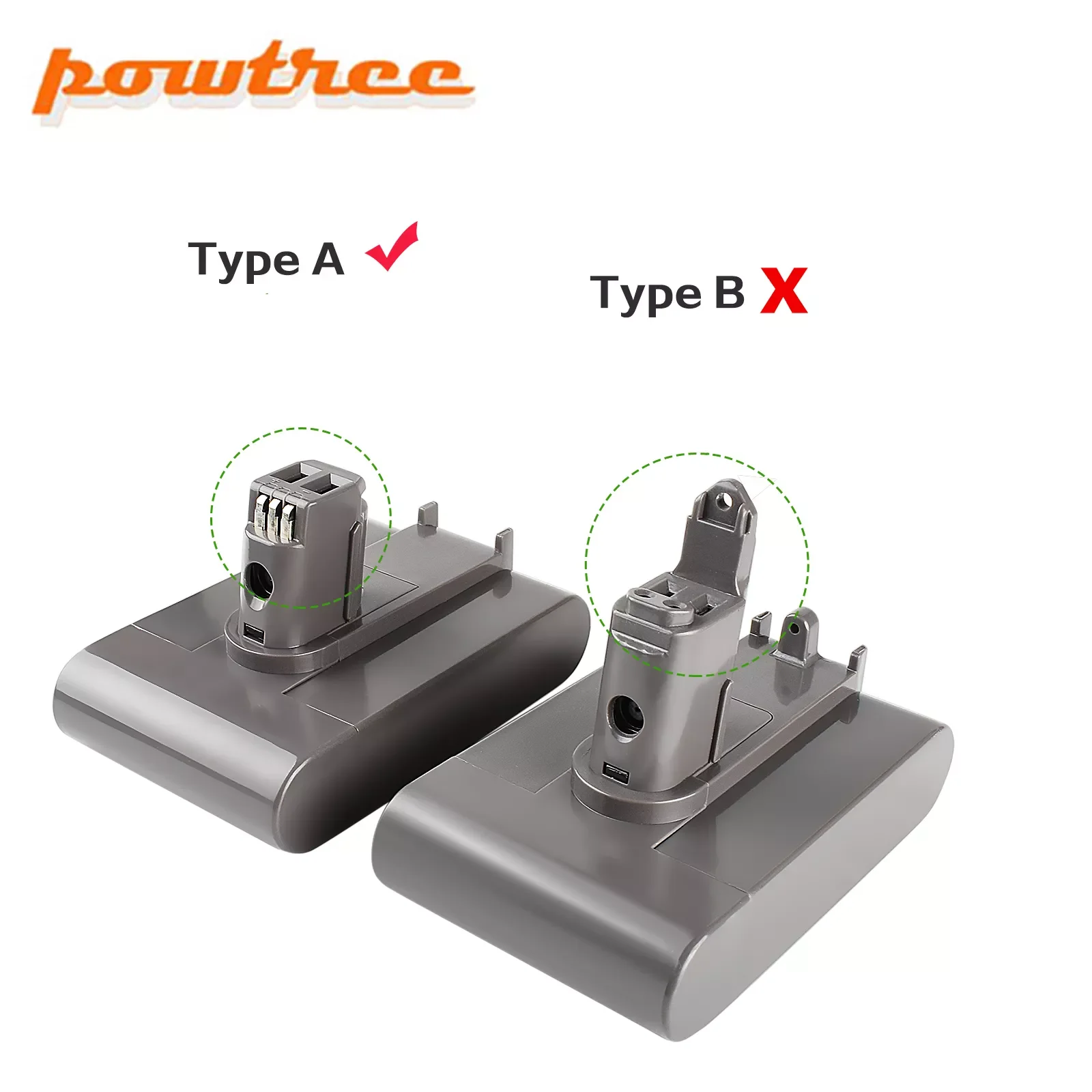 

Литий-ионный аккумулятор для Dyson TypeA или B DC35 DC45 DC31 DC34 DC44 DC35