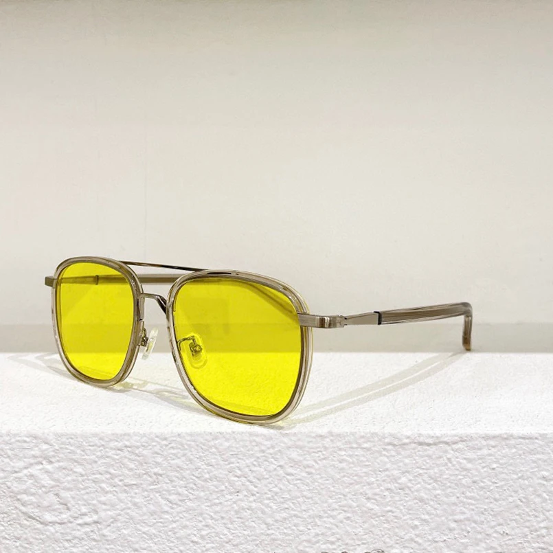 

Солнцезащитные очки для мужчин и женщин, модные матовые, в овальной оправе, с желтыми, серебристыми, синими и серыми линзами, 58S