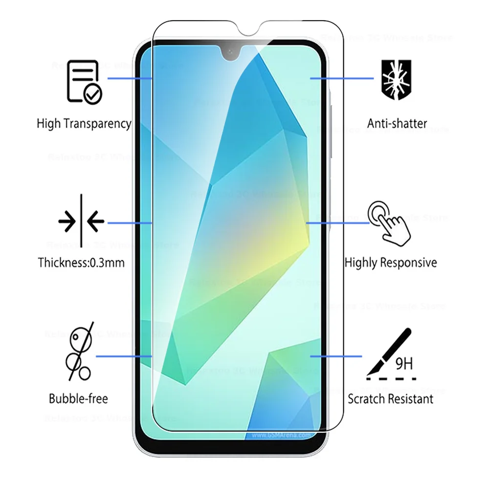 Защитная пленка для экрана 4 в 1 Samsung Galaxy A06 чехол из закаленного стекла Samsng Samsun A 06
