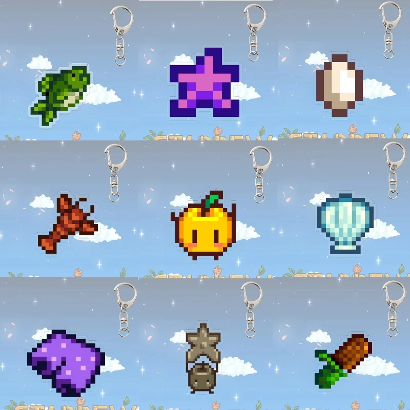Фото Stardew Valley фиолетовый брелок для брюк, игровые товары, реквизит, крабовое яйцо, креветки, креативный декор, аксессуар, брелок, милый кулон №1
