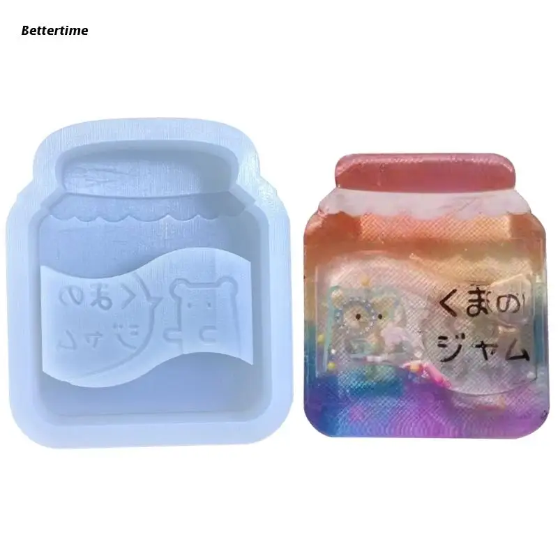 

B36D Resin Shaker Mold,Reusable Jar Silicone Quicksand Mould for DIY Crafts Making