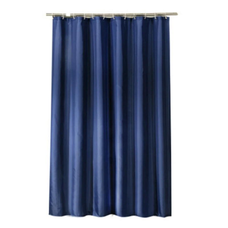 

Dark Blue Thick Polyester Fabric Plain Shower Curtain Home Hotel Bathroom Waterproof Shower Curtain Partition Curtain 180 X 200C