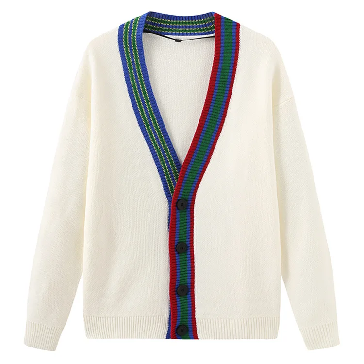 

New 2021 Men Luxury Classic Embroidered Cats Striped Knit Casual Sweaters Cardigan Asian Plug Size High quality Drake #N34