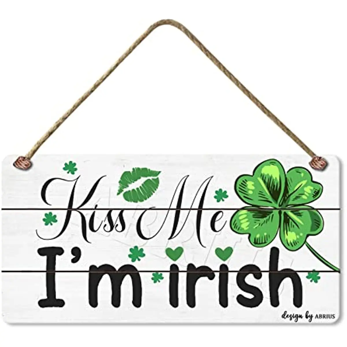 

Saint Patrick's Day Wooden Decorative Sign, Kiss Me I'm Irish Wooden Wall Art Sign, Home Decorative Sign