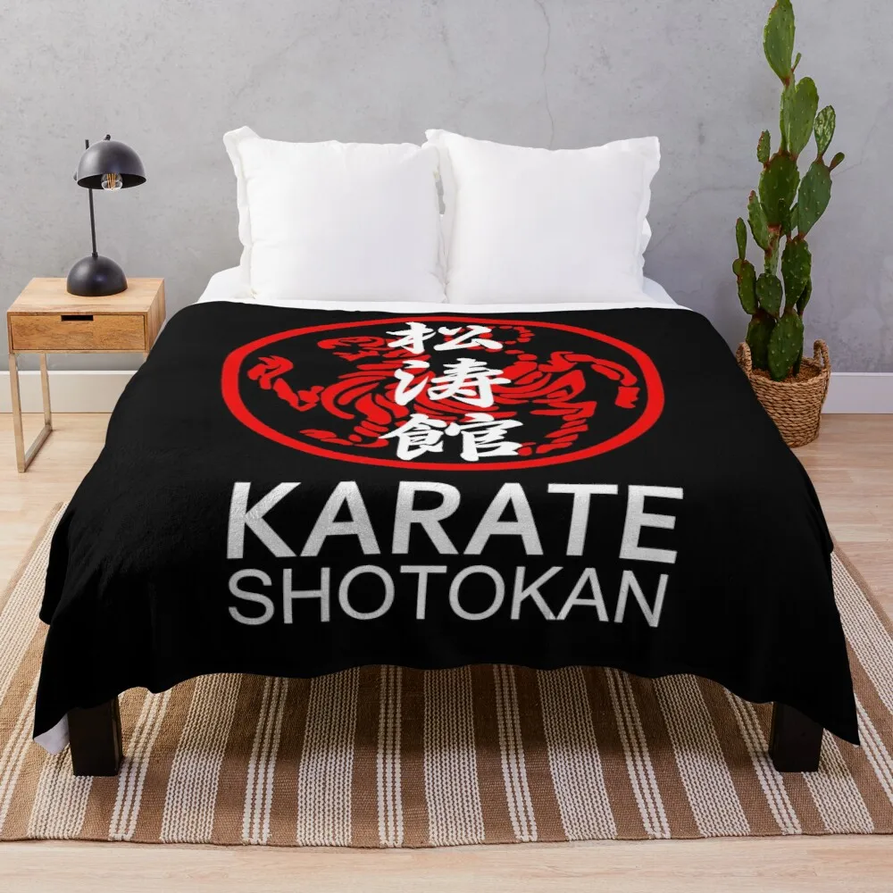 

Bedding Sherpa Blanket Anti-Pilling Flannel Shotokan Karate Symbol And Kanji White Text Throw Blankets