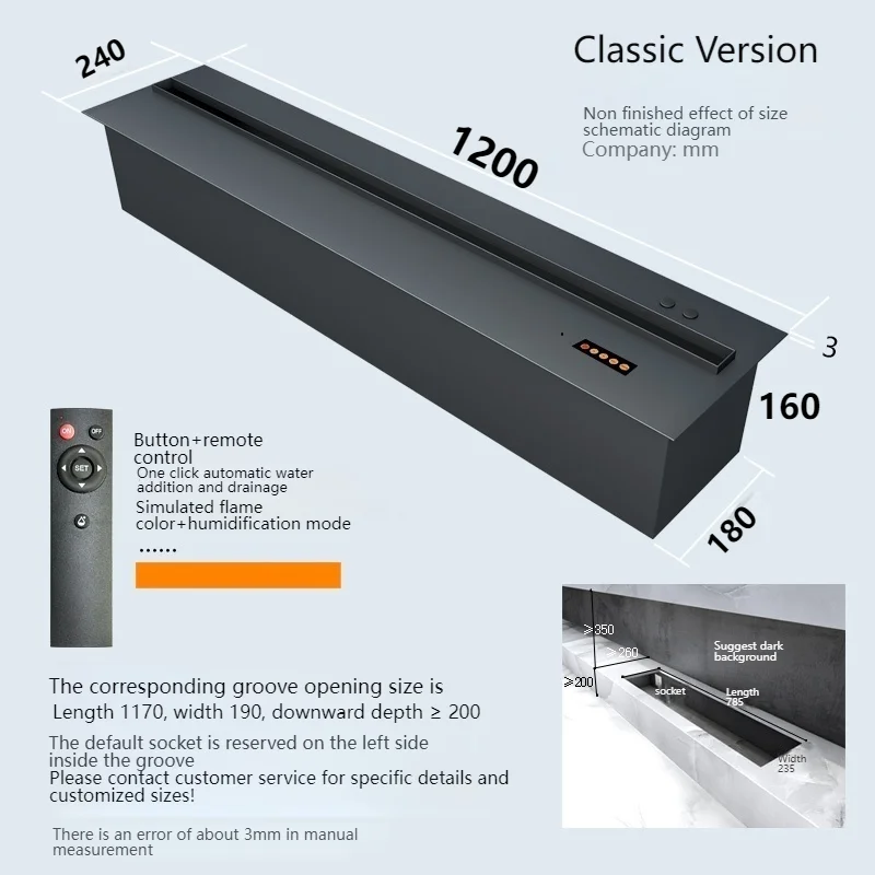 

Умный «Амбиентный камин» 2025 года с белым шумом и увлажнителем воздуха | Голографическое пламя 6D и 10 звуковых эффектов с трещинами | Wi-Fi/Bluet