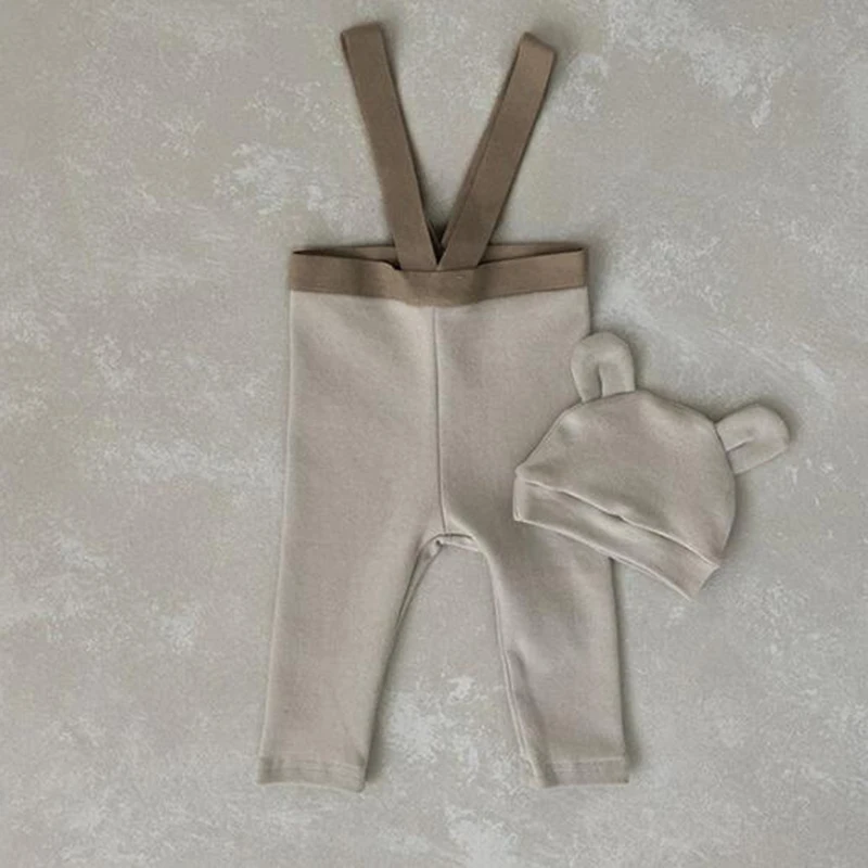 

Детские штаны на подтяжках в Корейском стиле, хлопковые эластичные штаны на подтяжках в полоску, штаны на подтяжках для маленьких девочек и мальчиков