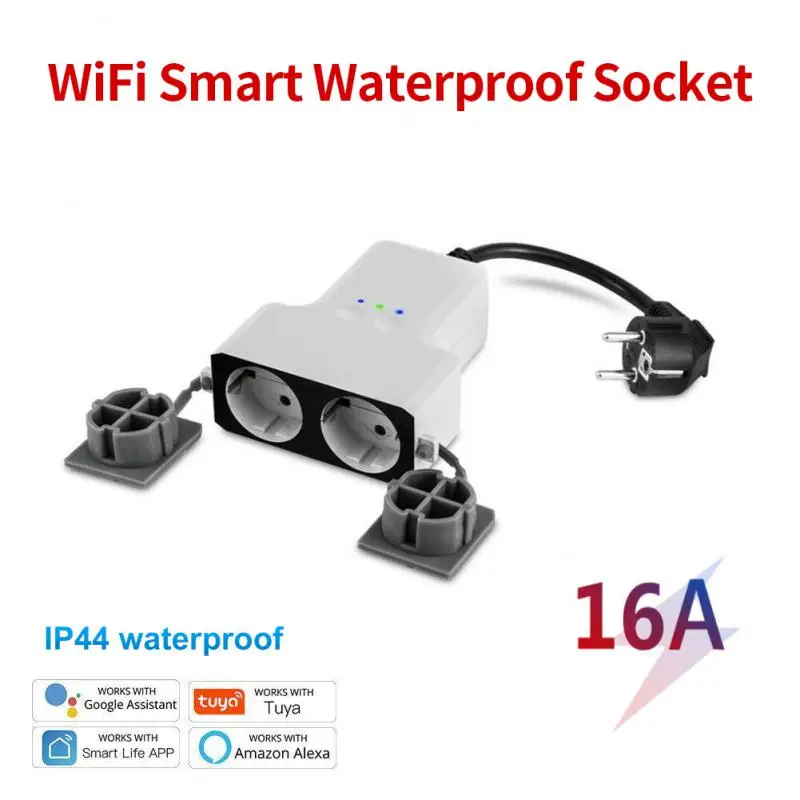 

Умная розетка с Wi-Fi и таймером, водонепроницаемая