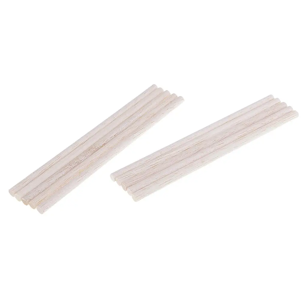 2X 10 Pieces Balsa Wood Unfinished Round Stick Dowel Rod DIY Craft 200mm