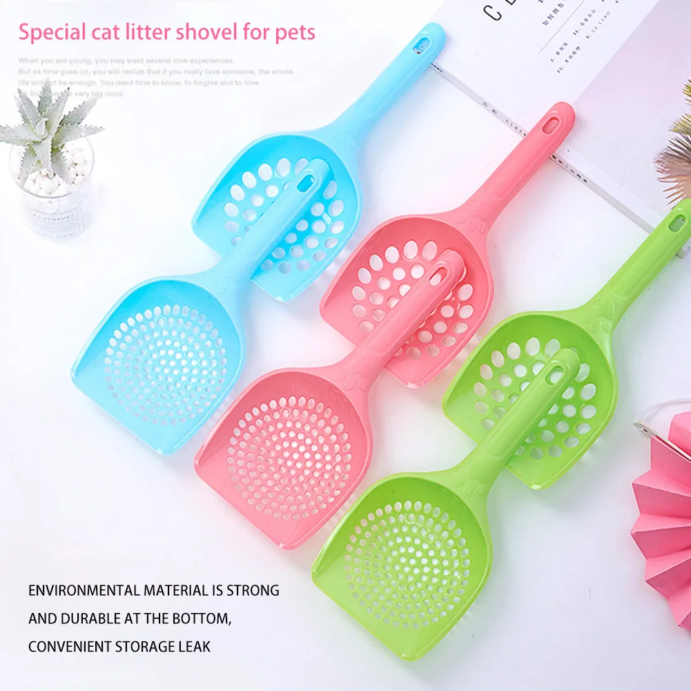 

Cat Litter Shovel Pet Cleanning Tool Plastic Scoop Cat Sand Cleaning Products Toilet For Dog Food Spoons Cat Supplies
