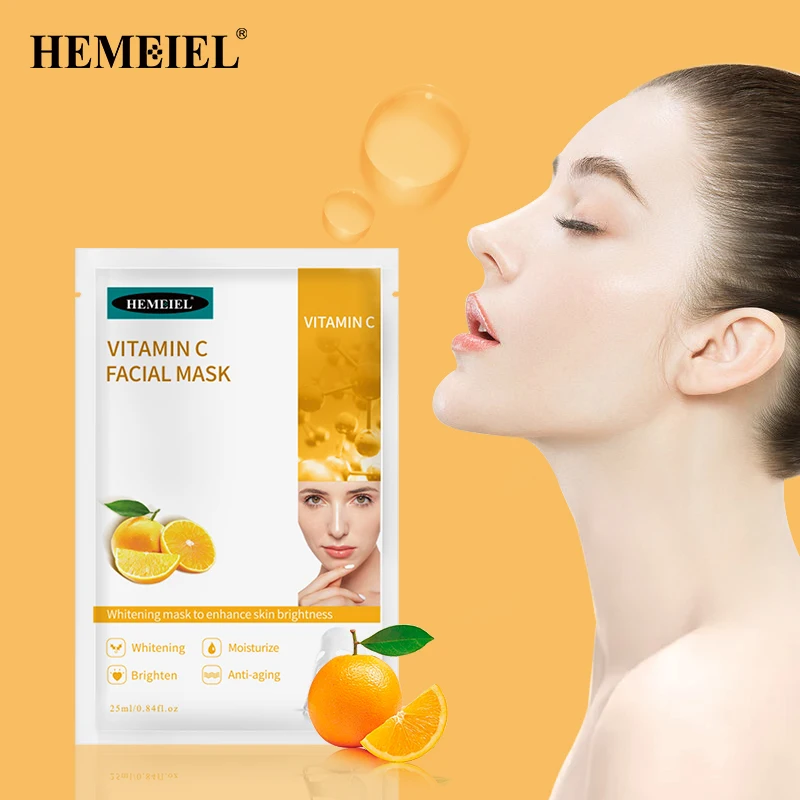 

Whitening Facial Masks Fruit VC Moisturizing Sheet Face Mask Skin Care Anti-wrinkle Plant Aloe Repair Beauty Korean Cosmetics