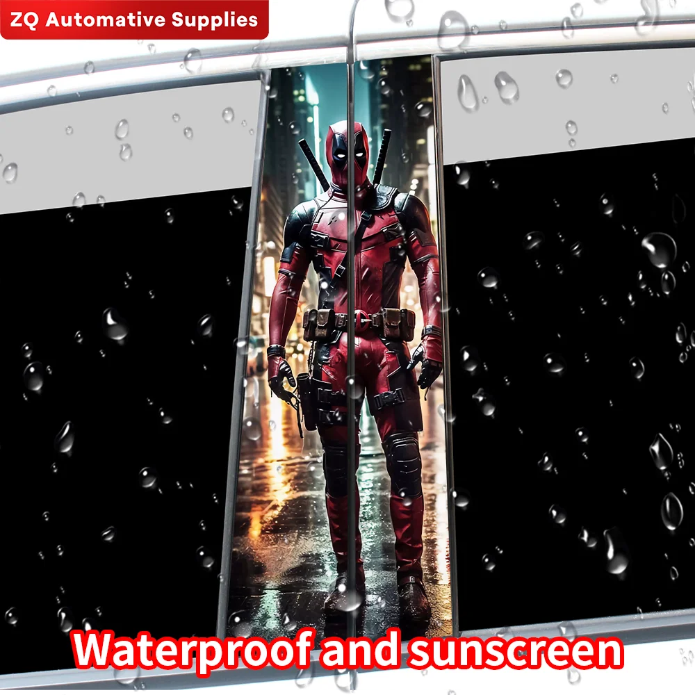 Аниме самурай автомобильные наклейки забавные авто B столб водостойкое