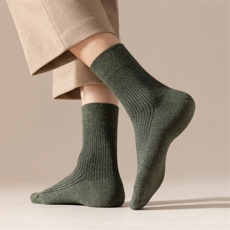 5 Pairs Per Lot New Man Socks High Quality Autumn Solid Color Breathable 98% Cotton Men's Short Socks Casual Simple Absorb Sweat