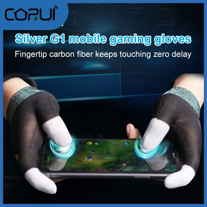 

Gaming Finger Hand Cover Sensitive Touch Screen Touch Screen Fingertips Gloves Cover Sweat Proof Breathable Finger Sleeves 1pair