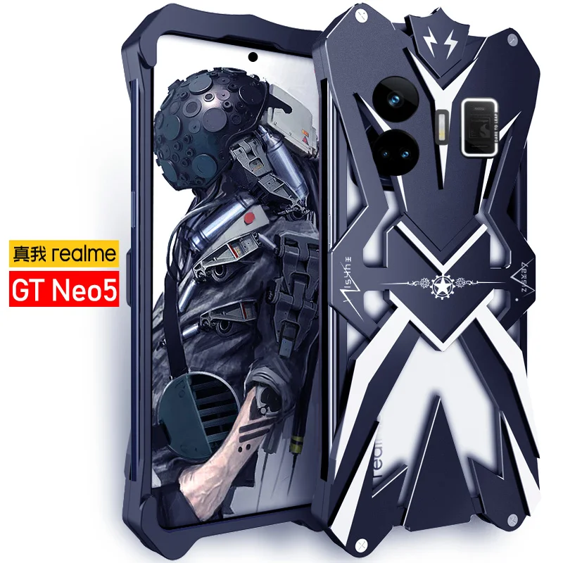 

Metal Steel Machinery Series Cases Thor For Realme GT Neo 5 Heavy Duty Armor Aluminum Phone Covers For Realme GT Neo5 CASE Cover