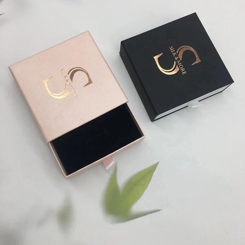 50pcs custom Paper box multiple colors jewelry box personalized logo necklace earrings ring jewelry bulk drawer packaging box