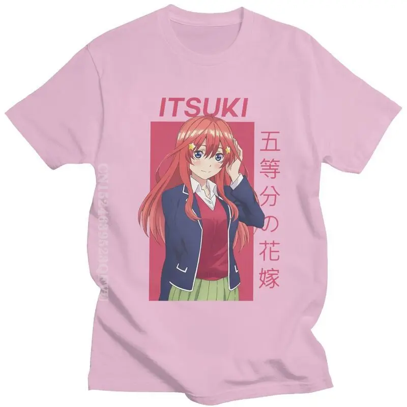 

Itsuki Nakano Tshirts For Men Oversized Cotton Tee Anime Manga The Quintessential Quintuplets Tshirt Women Men Anime T-Shirt