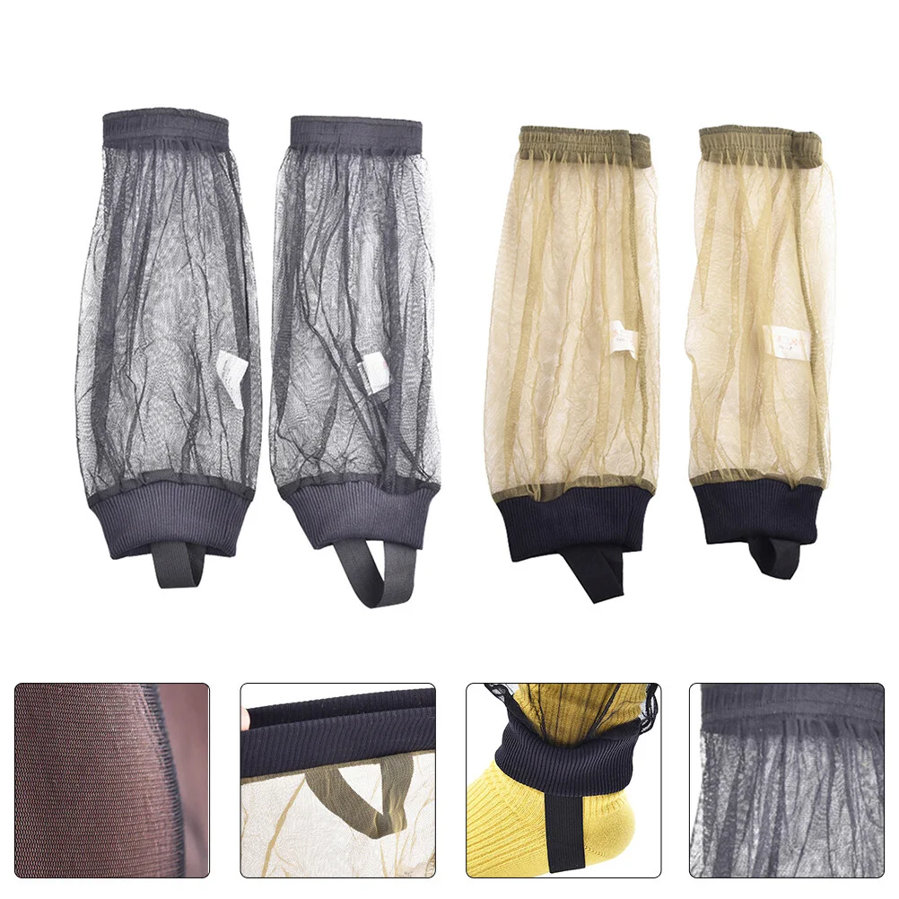 

2 Pairs Tool Mosquito Clothing Camping Covers Outdoor Clothings Leg Breathable Mesh