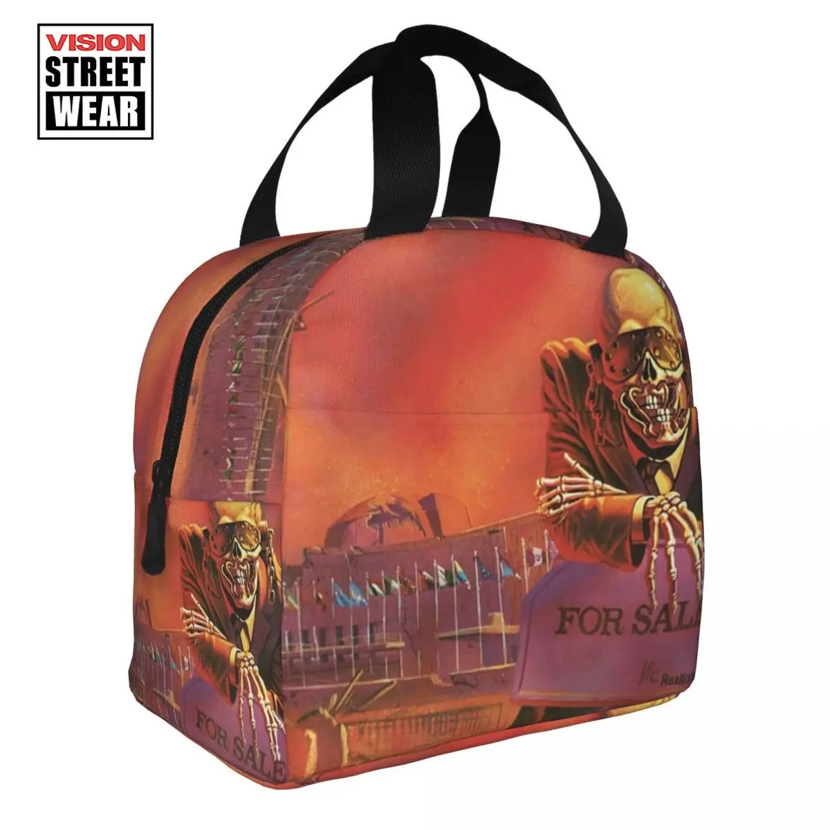 

Megadeths Rock Band Insulated Lunch Tote Bag for Women Heavy Metal Band Resuable Cooler Thermal Bento Box Work School Travel