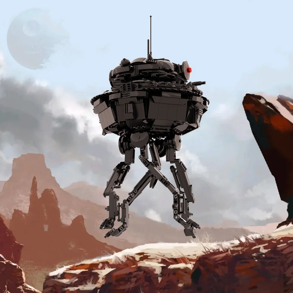 Фото MOC Imperialed Probe Droid - масштаб UCS, строительные блоки, модель Space War, масштаб UCS, зонд Droid, кирпичи, сборные игрушки, подарки для детей, сделай сам №1