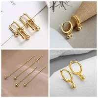 korean temperament 925 sterling silver ear needle small beads tassel drop hoop earrings for women fashion high quality jewelry