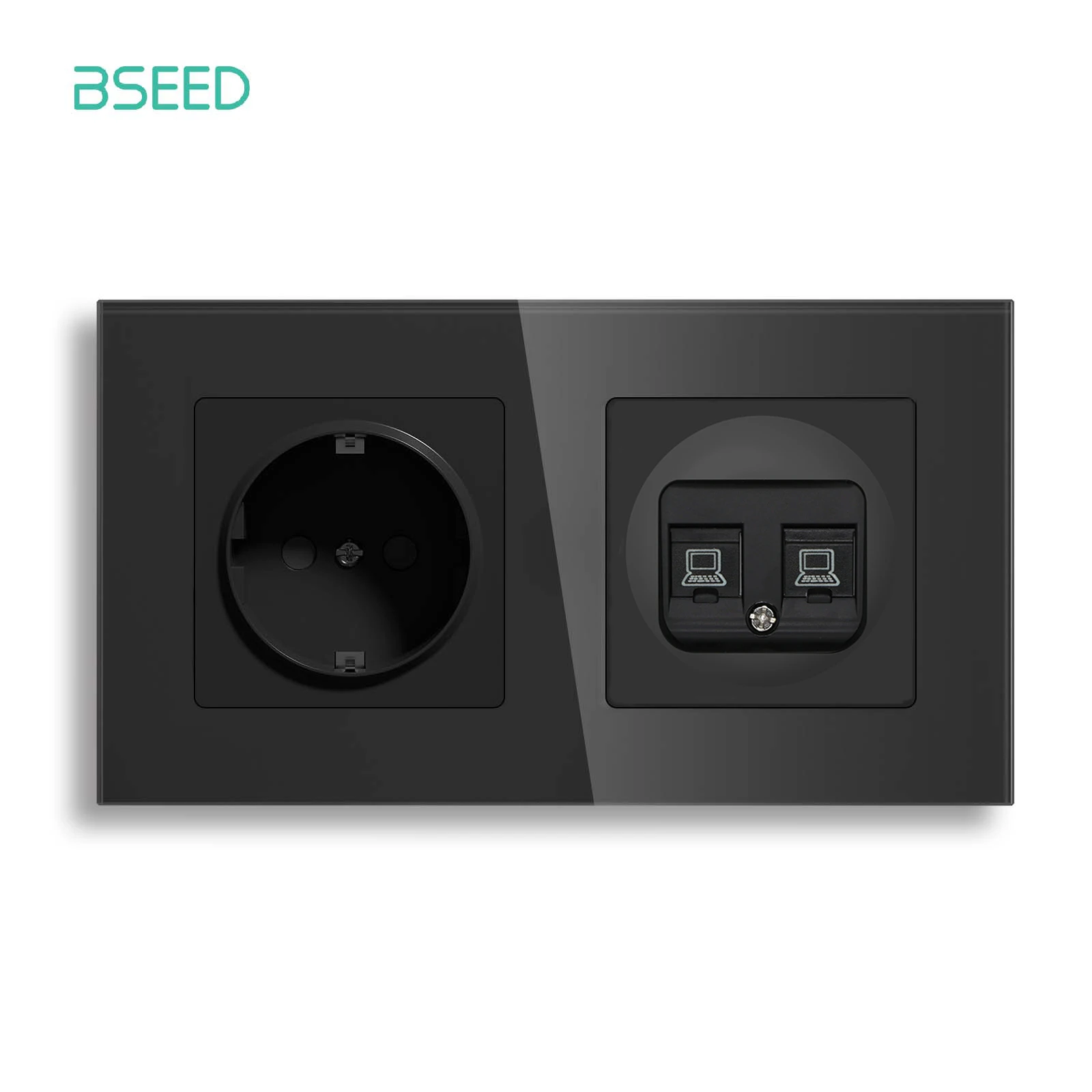 Настенная розетка BSEED стандарта ЕС разъем RJ45 для подключения к Интернету со