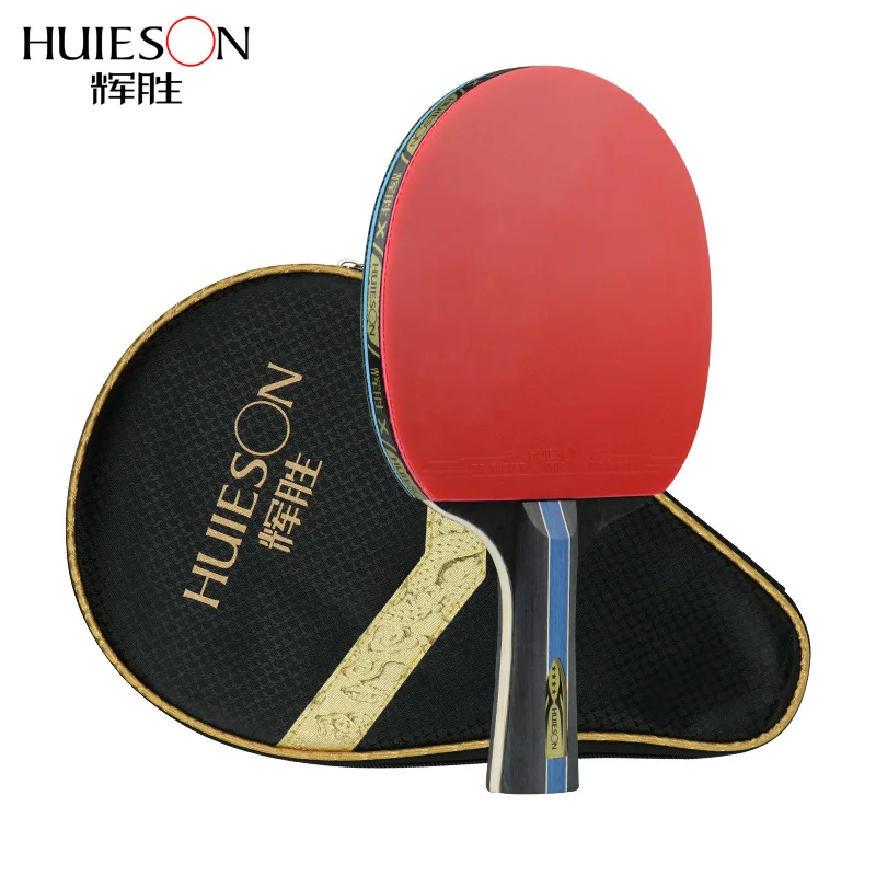 

Оригинальный чехол для ракетки Huieson 4 звезды, двухсторонний чехол для ракетки для настольного тенниса, горизонтальный прямой захват (без мяча)