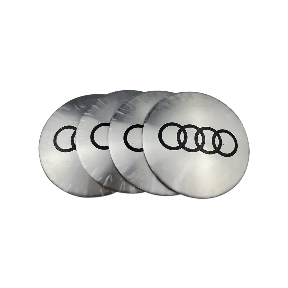 

4 шт., 56 мм, крышка ступицы автомобиля, значок центральной шляпы, наклейка Hua Lun Audi S Line Quattro RS, логотип для A1 A3 A4 A5 A7 Q3 Q5 Q7 S3
