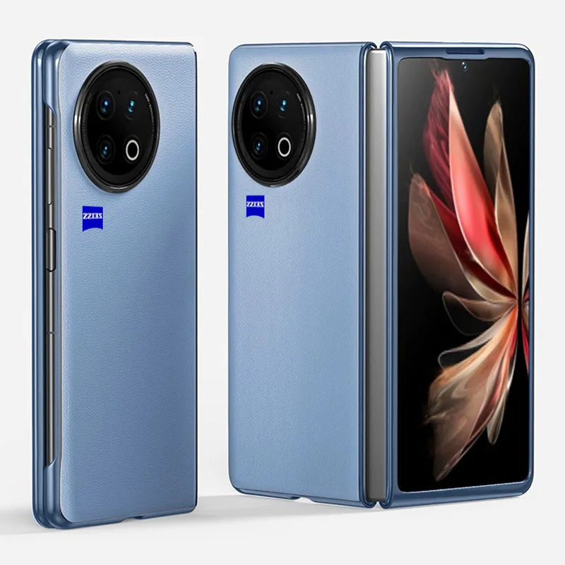 Genuine Leather Vivo X Fold2 Case PC Ultra Thin Full Protective Cover Case For Vivo X Fold 2 Fold2 Mobile Phone