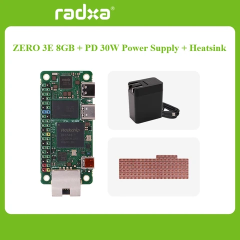 Одноплатный компьютер Radxa ZERO 3E RK3566 — 1/2/4 ГБ ОЗУ, 4-ядерный процессор Rockchip для встроенных/проектов DIY