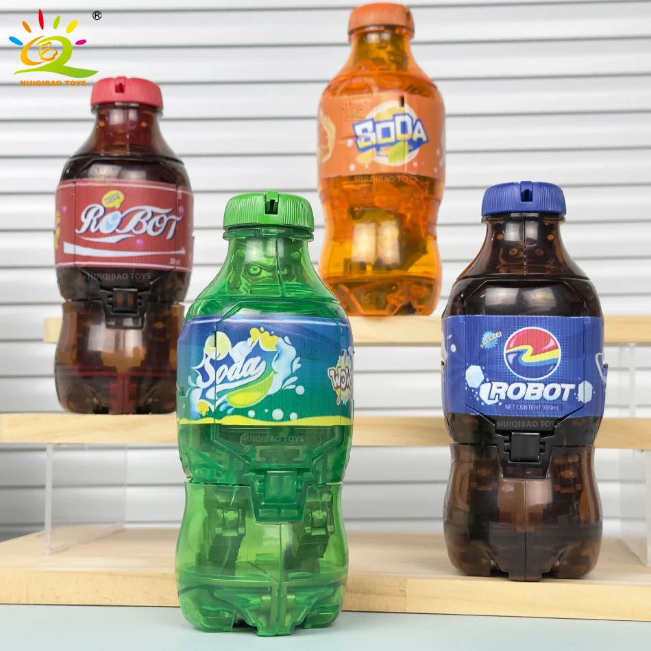 Фигурка Робота-трансформер С Деформируемой Бутылкой Газировки Искусственная